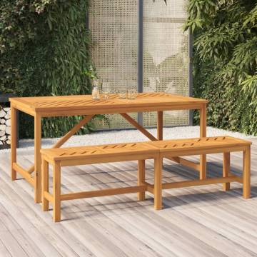 Garden Bench 150 cm Solid Acacia Wood - Stylish Outdoor Seating