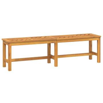 Garden Bench 150 cm Solid Acacia Wood - Stylish Outdoor Seating