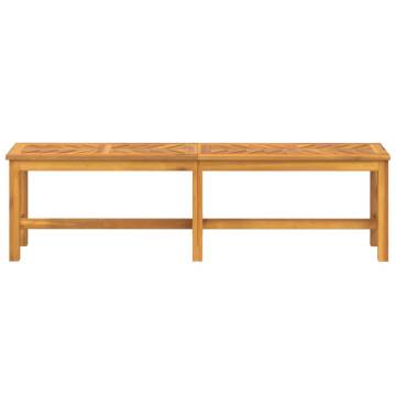 Garden Bench 150 cm Solid Acacia Wood - Stylish Outdoor Seating