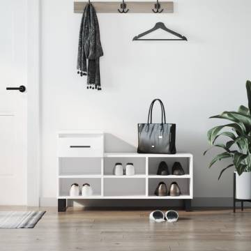 Elegant White Shoe Cabinet - Stylish & Durable Storage Solution