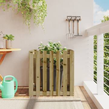 Garden Planter with Fence Design - Impregnated Wood Pine 70cm