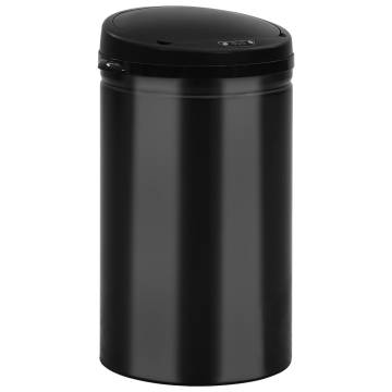 Automatic Sensor Dustbin 40L - Durable Carbon Steel Black