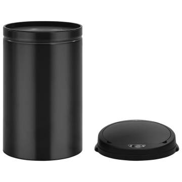 Automatic Sensor Dustbin 40L - Durable Carbon Steel Black