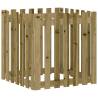 Garden Planter with Fence Design - Impregnated Wood Pine 70cm