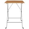 Folding Bistro Table 55x54 cm | Solid Wood Teak & Steel