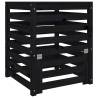 Composter Black - Solid Pine Wood, 63.5x63.5x77.5 cm