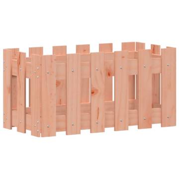 Solid Wood Garden Planter with Fence Design | 60x30x30 cm