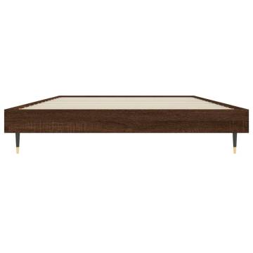 Brown Oak Bed Frame 90x200 cm - Durable & Stylish