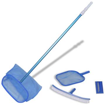 Pool Cleaning Set - Brush & Leaf Skimmers with Telescopic Pole