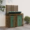 Double Wheelie Bin Storage Honey Brown Solid Wood Pine Colour honey brown pine Number of bins 1 