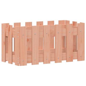 Solid Wood Garden Planter with Fence Design | 60x30x30 cm