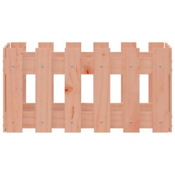 Solid Wood Garden Planter with Fence Design | 60x30x30 cm