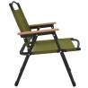 Camping Chairs 2 pcs Green - Lightweight & Durable Oxford Fabric