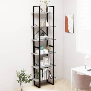 Storage Shelf Concrete Grey 60x30x210cm | Durable & Versatile