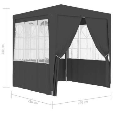 Professional Party Tent Side Walls 2.5x2.5 m - Anthracite