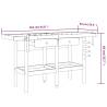 Sturdy Acacia Wood Workbench with Drawers & Vices - 162x62 cm