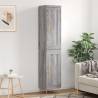 Highboard Grey Sonoma 34.5x34x180 cm Engineered Wood Colour grey sonoma Quantity in Package 1 Model 1 wood door 