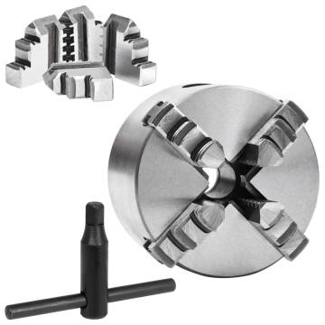 4 Jaw Self-Centering Lathe Chuck 80 mm - High Precision Steel