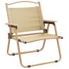 Camping Chairs 2 pcs Beige - Lightweight & Durable | HipoMarket