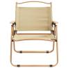 Camping Chairs 2 pcs Beige - Lightweight & Durable | HipoMarket