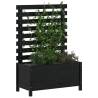 Garden Planter with Rack - Solid Pine Wood, Black 79x39.5x114 cm