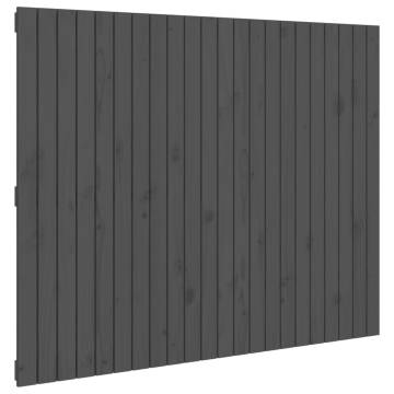 Wall Headboard Grey 140x3x110 cm | Solid Wood Pine | HipoMarket