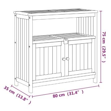 Garden Console Table - Solid Acacia Wood | Hipomarket UK