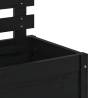 Garden Planter with Rack - Solid Pine Wood, Black 79x39.5x114 cm