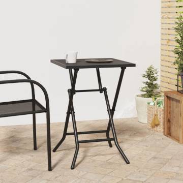 Folding Garden Table - Anthracite Steel Mesh 50x50x72 cm