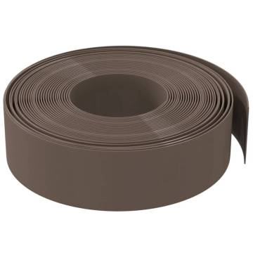 Garden Edgings 5 pcs Brown 10m 15cm Polyethylene - HipoMarket