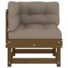 Honey Brown Corner Sofa with Cushions | Solid Pine wood