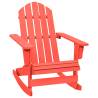 Garden Rocking Adirondack Chair Solid Fir Wood Red Colour red Quantity in Package 1 