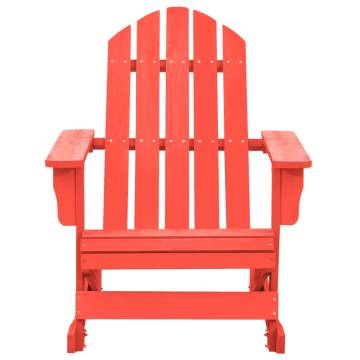 Garden Rocking Adirondack Chair - Solid Fir Wood Red