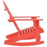 Garden Rocking Adirondack Chair - Solid Fir Wood Red