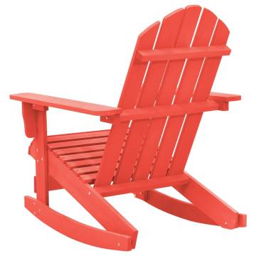 Garden Rocking Adirondack Chair - Solid Fir Wood Red