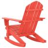 Garden Rocking Adirondack Chair - Solid Fir Wood Red