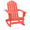 Garden Rocking Adirondack Chair - Solid Fir Wood Red