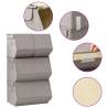 Stackable Storage Box Set of 4 Pieces Fabric Grey Colour grey Size 38 x 25/36.5 x 25 cm Quantity in Package 4 Number of 1 