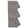 Stackable Storage Box Set of 4 - Grey Fabric Storage Solutions