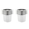 Gastronorm Containers 8 pcs GN 1/6 Stainless Steel - Hipomarket