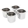 Gastronorm Containers 8 pcs GN 1/6 Stainless Steel - Hipomarket