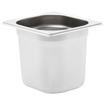 Gastronorm Containers 8 pcs GN 1/6 Stainless Steel - Hipomarket