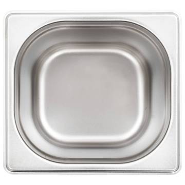 Gastronorm Containers 8 pcs GN 1/6 Stainless Steel - Hipomarket