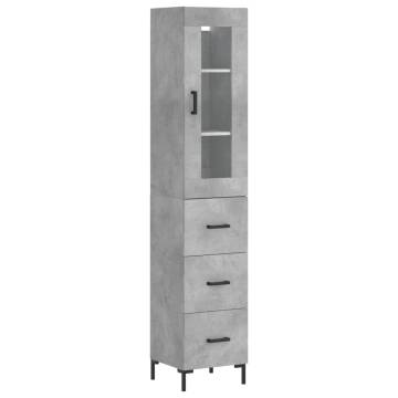 Highboard Concrete Grey - Stylish Storage Solution | HipoMarket