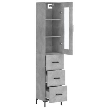 Highboard Concrete Grey - Stylish Storage Solution | HipoMarket