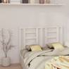 Stylish White Bed Headboard - Solid Pine Wood 146x4x100 cm