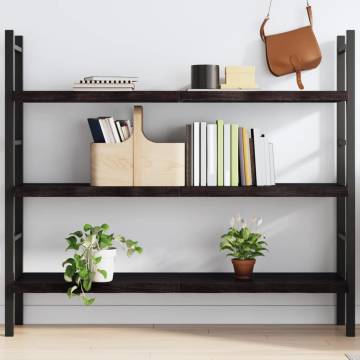 Wall Shelf Dark Brown Solid Oak - Stylish & Versatile Storage Solution