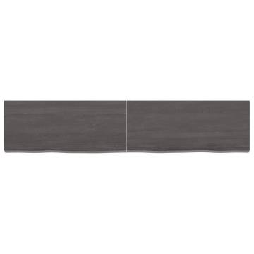 Wall Shelf Dark Brown Solid Oak - Stylish & Versatile Storage Solution