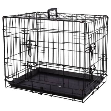 FLAMINGO Pet Wire Cage Mezo S - Portable 43x61x50 cm Black