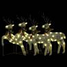 Gold Christmas Reindeers - 4 pcs with 80 LEDs Decoration